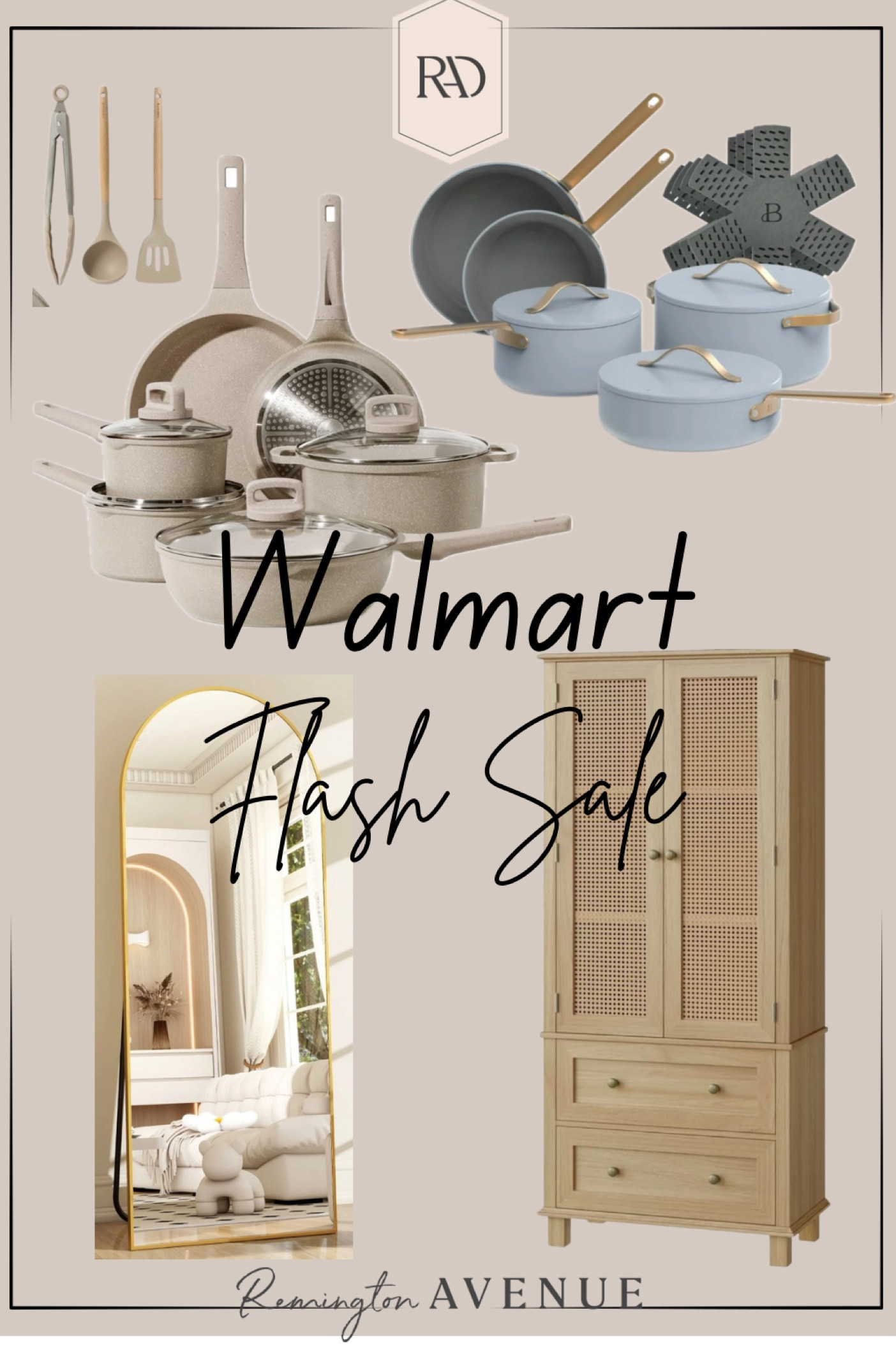Walmart Flash Sale items! Super cute cookware sets, rattan armoire, arched mirror. Items up to 70% off. 

#LTKSaleAlert #LTKFallSale #LTKHome