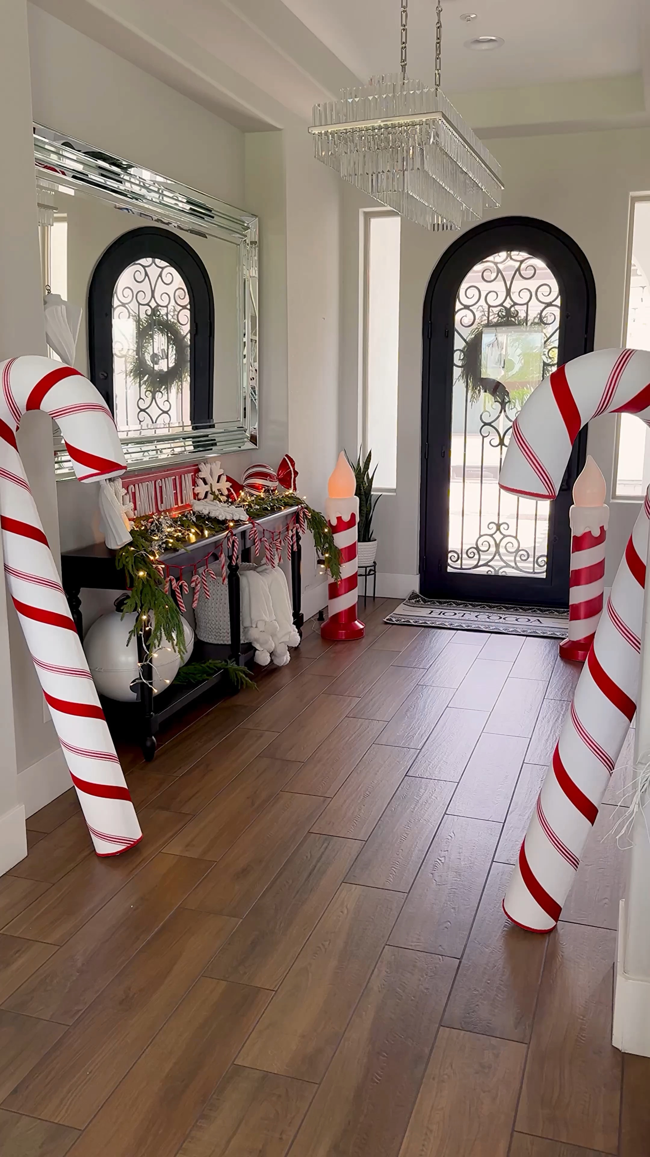 Comment CHRISTMAS for links or shop the link in my bio! 
Make sure you're following me @modernfarmhouseglam so the links will come straight to your inbox! ✨

Welcome to Candy Cane Lane!🤍❤️ Transform your entryway into a festive wonderland with peppermint stripes, pops of red, and a sprinkle of Christmas magic!  

#HolidayHomeDecor #ChristmasDecor #HolidayEntryway #amazonfinds #amazonhome 

#LTKHome #LTKSeasonal #LTKHoliday