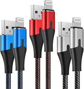 iPhone Charger 10 ft Apple MFi Certified Cable Long Lightning Charging Cord 10ft 3Pack for iPhone... | Amazon (US)