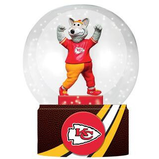 Kansas City Chiefs 5 in. Multicolor Glass Tabletop Snow Globe | The Home Depot