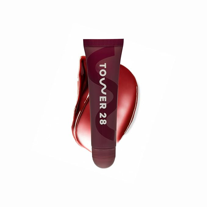 Tower 28 LipSoftie Tinted Lip Balm Treatment - Hydrating Glossy Balm + Overnight Lip Mask with Jo... | Amazon (US)