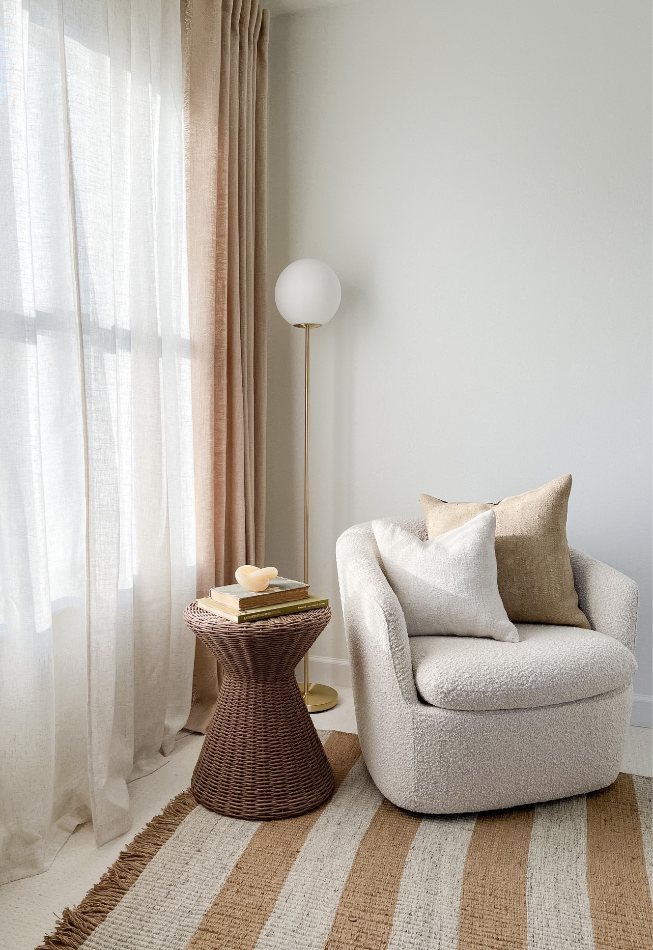 Anthro drapes, cozy corner, wicker table

#LTKhome