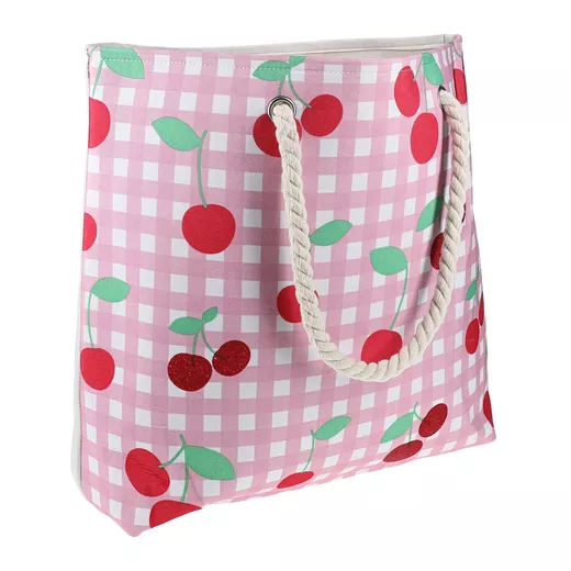 printed tote bag with rope handles 20.8in x 15.5in