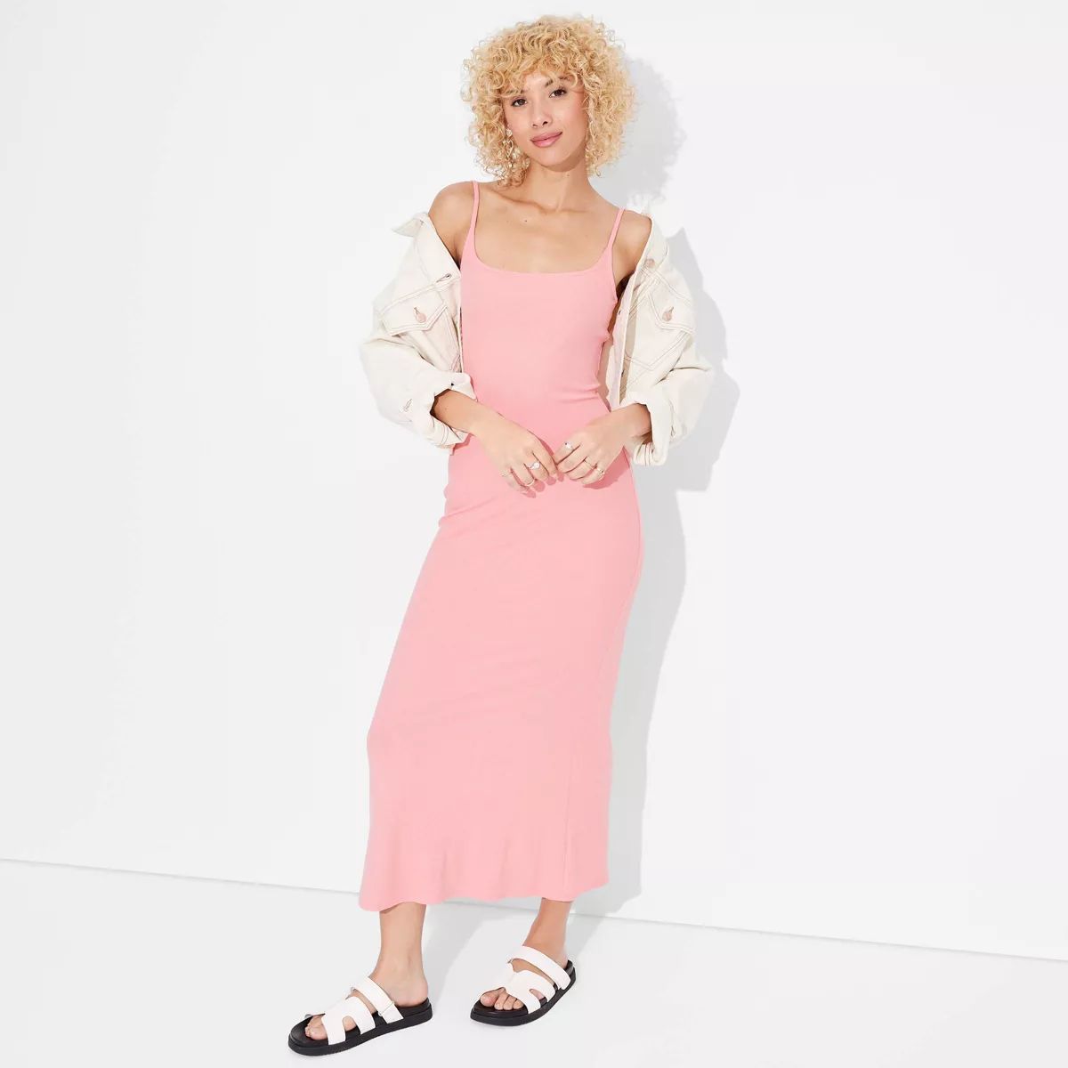 Women's Ribbed Maxi Slip Dress - Wild Fable™ | Target