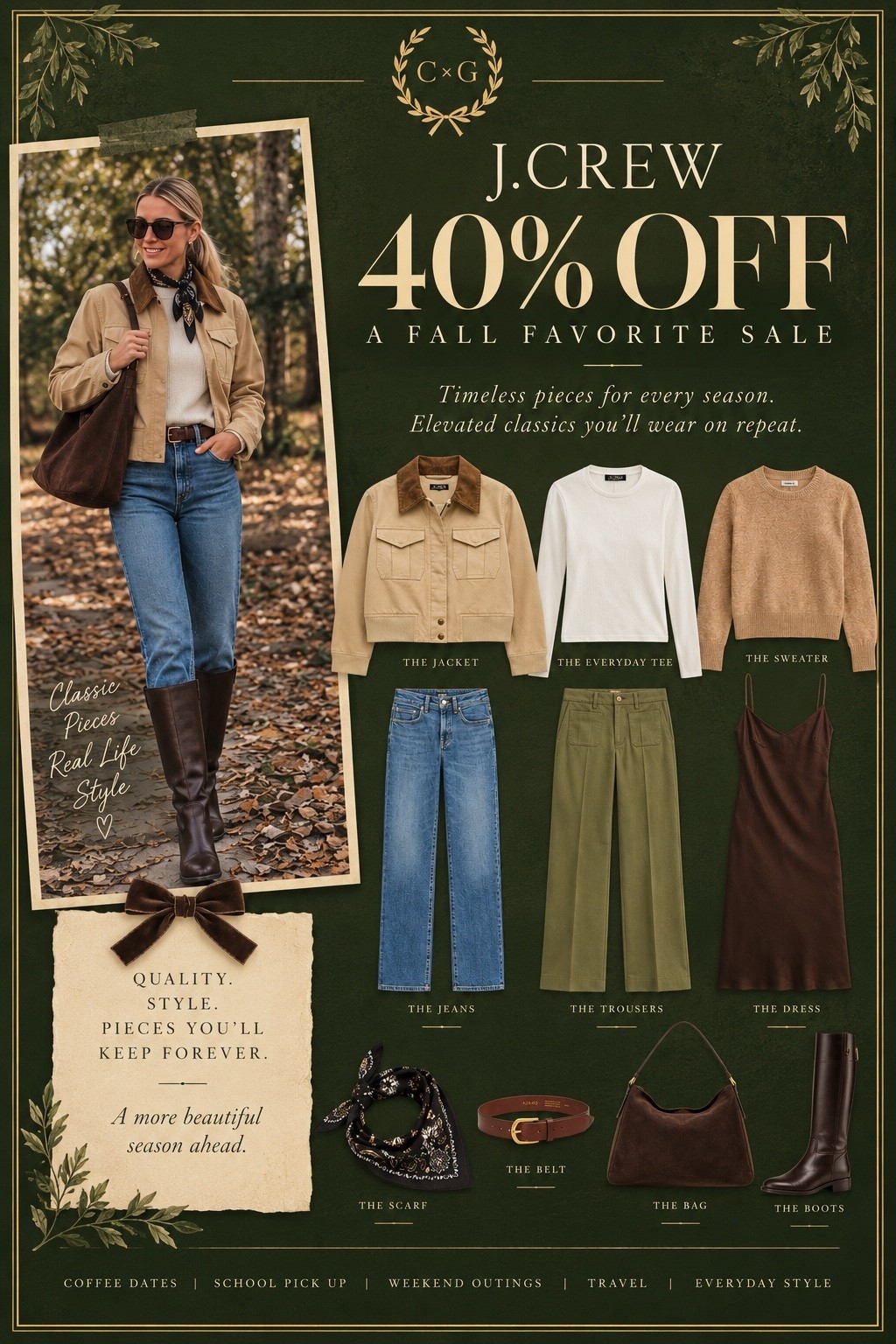 Labor Day sale! 40% off jcrew! Fall favorites, fall outfit, timeless fall style, classic fall style. Glassalwaysfull

#LTKSeasonal #LTKSaleAlert #LTKOver40