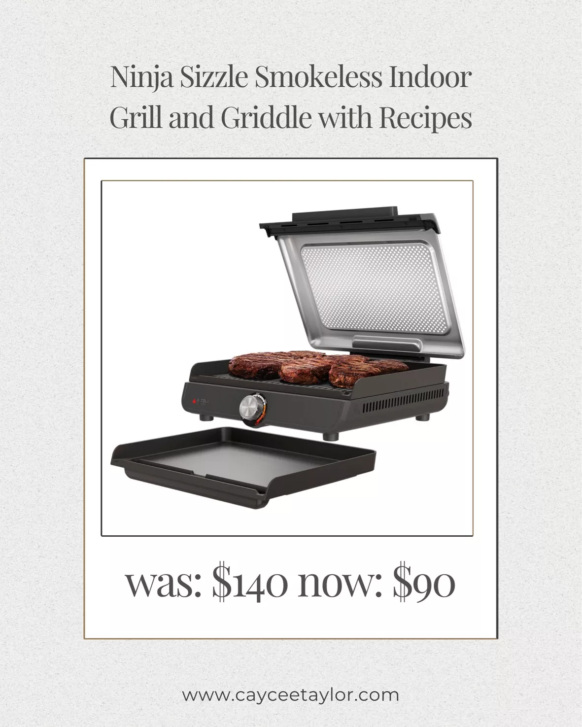 New! Ninja Sizzle Smikeless Indoor Grill & griddle makes awesome