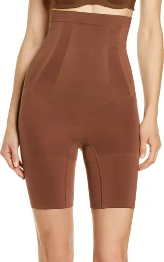 SPANX® OnCore High Waist Mid-Thigh Shorts | Nordstrom | Nordstrom