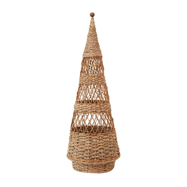 34"H Braided Bankuan Wicker Cone Tree | Wayfair North America