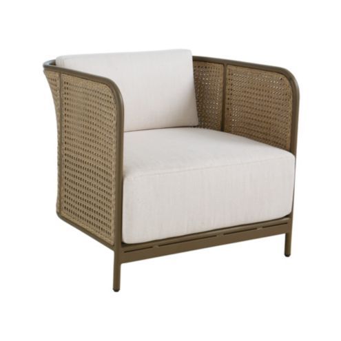 Cape Town Outdoor Cane Weave Lounge Chair with Sunbrella® Cushions | Ballard Designs, Inc.