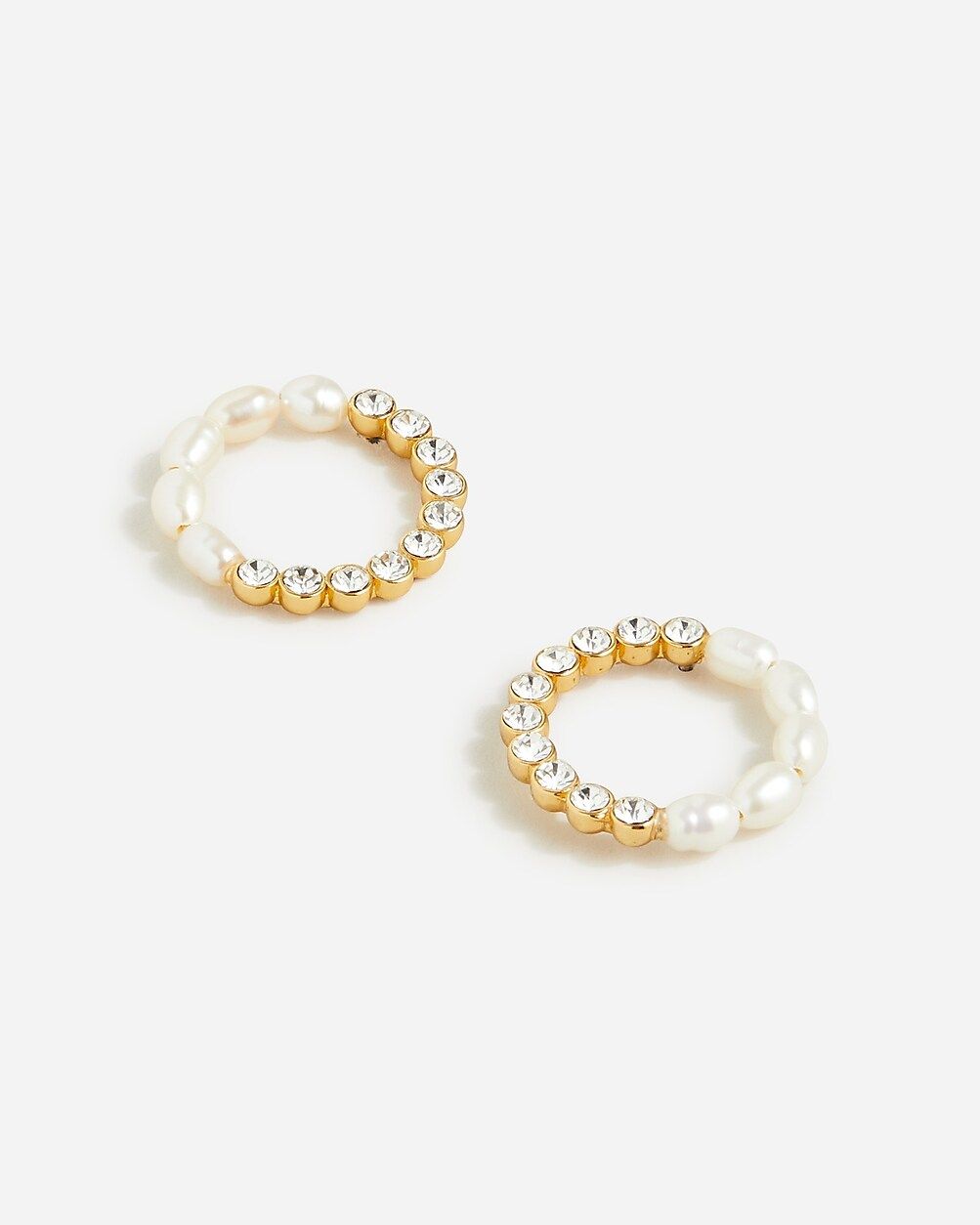 Circle pearl stud earrings | J.Crew US