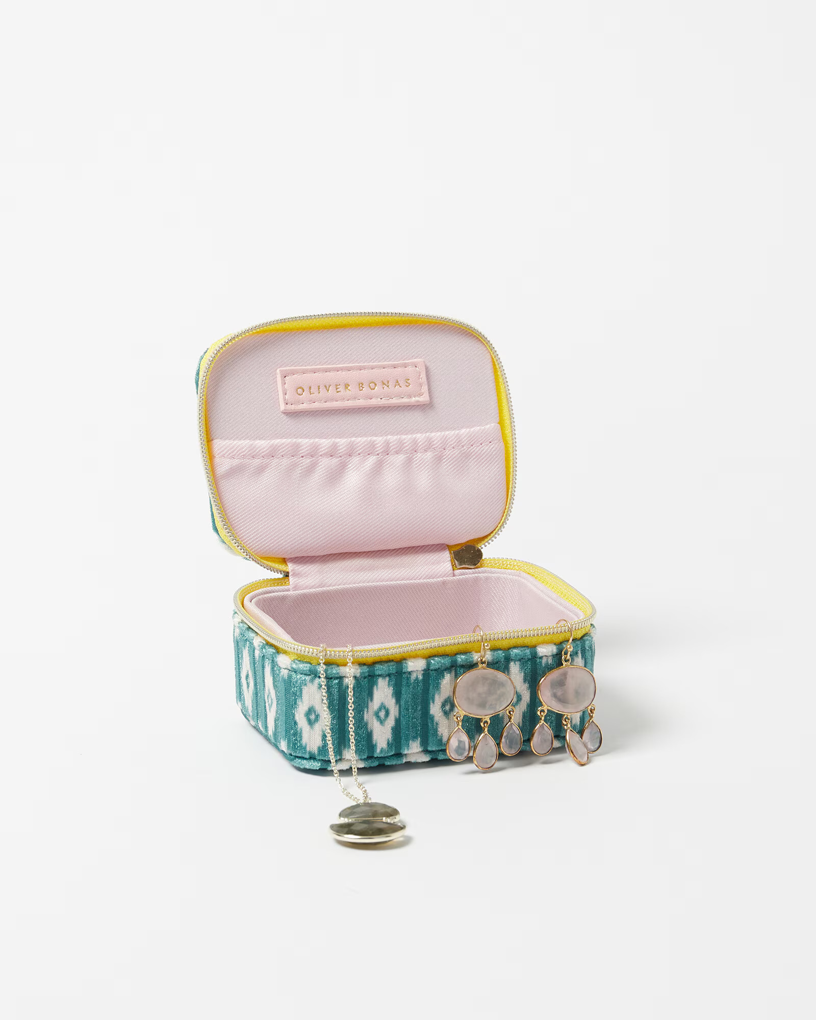 Ikat Green Travel Jewellery Box | Oliver Bonas (Global)