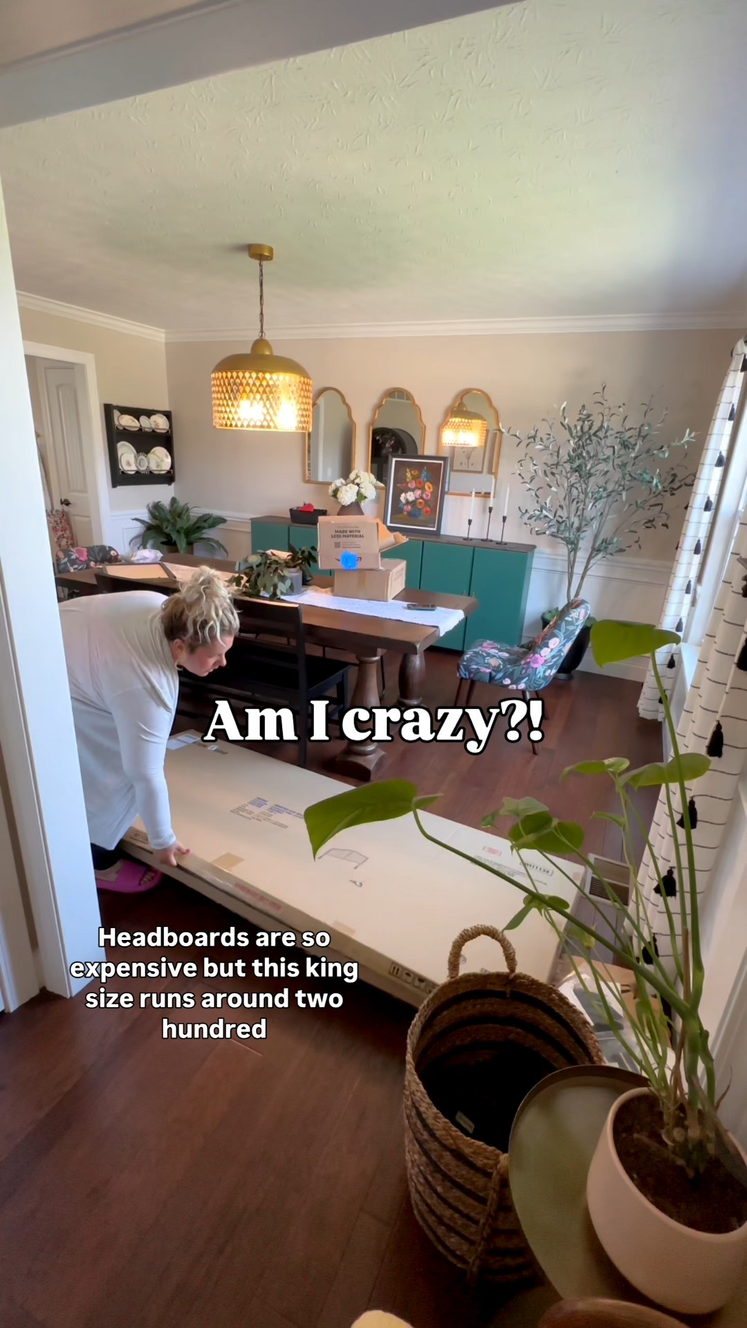 I painted a brand new piece of furniture! Some people might call that crazy but a king size black headboard than has the Anthro vibe curves I was looking for are $$$$$ this one is around $200 for a king size!! So I used my fav curvier paint that requires NO sanding + sealed it (3 coats) I did this 3 years ago & it’s held up perfectly! 
*my fav furniture paint is Fusion Mineral Paint & you can use discount code popofcolorfmp on their website!

#LTKHome #LTKOver40