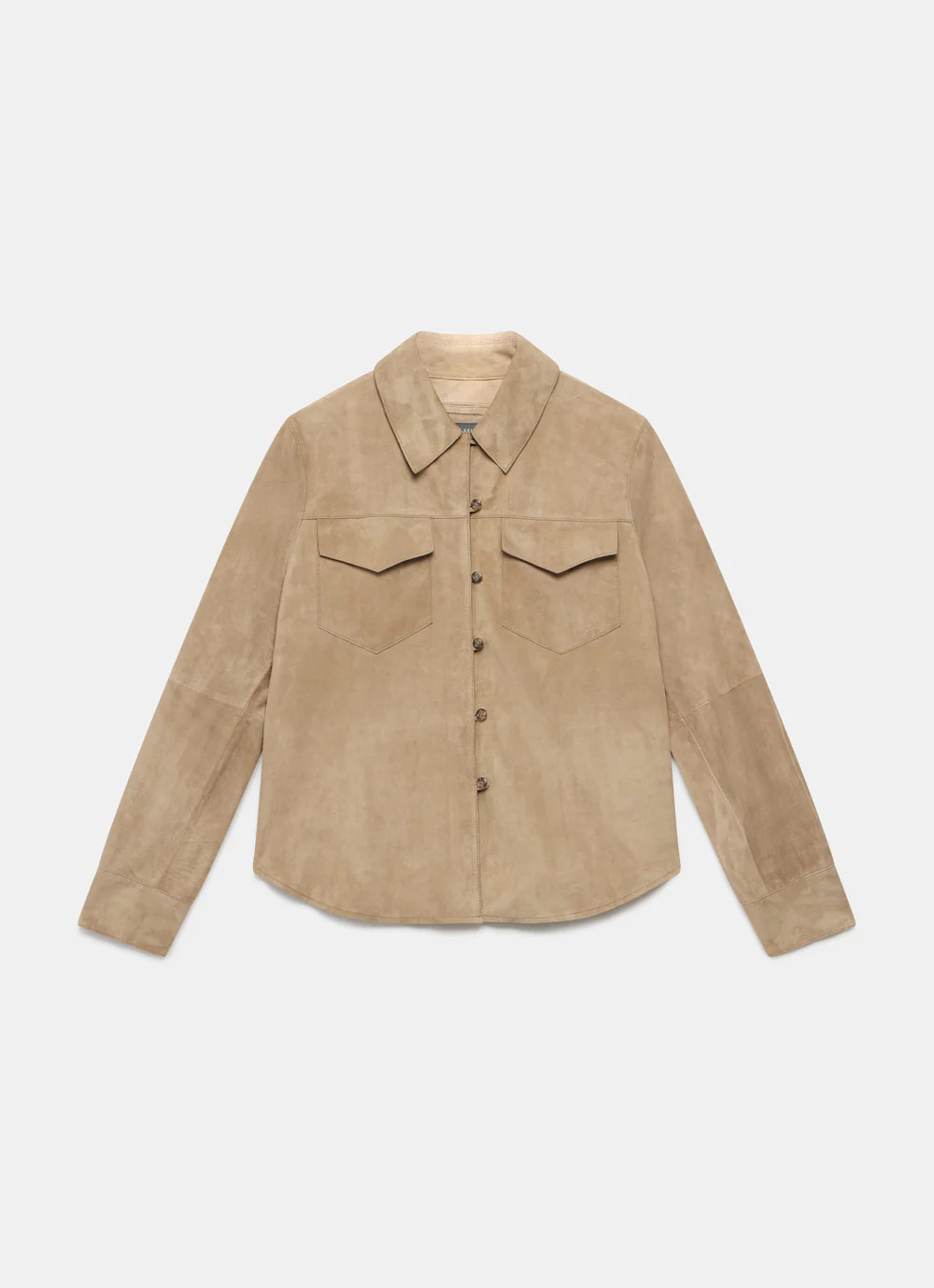 Neutral Suede Shirt | Mint Velvet