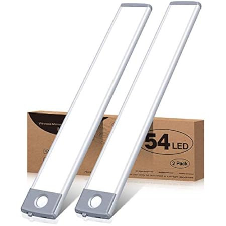 LED Motion Sensor Cabinet Light 2500mAh 2 Packs Rechargeable Under Counter Closet Lighting, Wireless | Amazon (US)