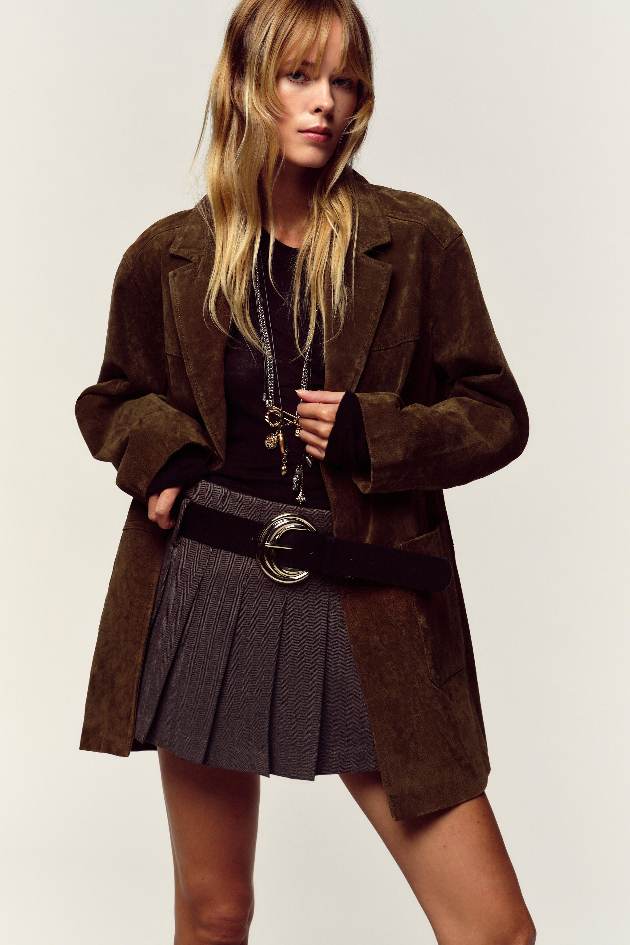 PLEATED BELTED SKORT | Zara US