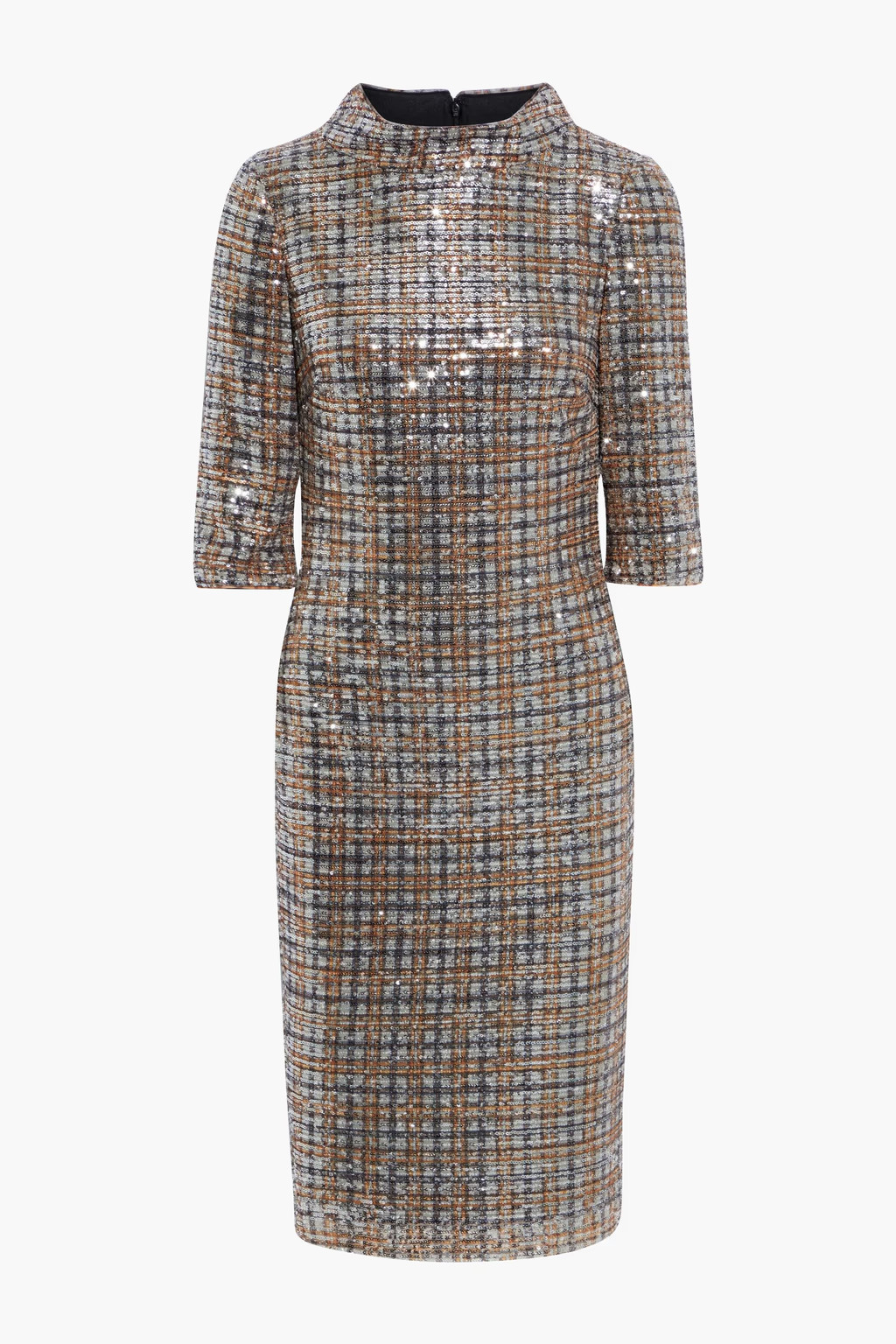 Checked sequined tulle dress | The Outnet (US and CA)