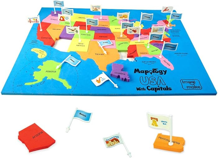 Imagimake Mapology USA Map with Capitals | Learning States and Capitals | US Geography Toys for A... | Amazon (US)