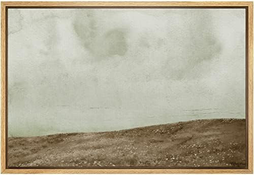MUDECOR Framed Canvas Print Wall Art Brown Landscape Against Gray Cloudy Sky Nature Wilderness Il... | Amazon (US)
