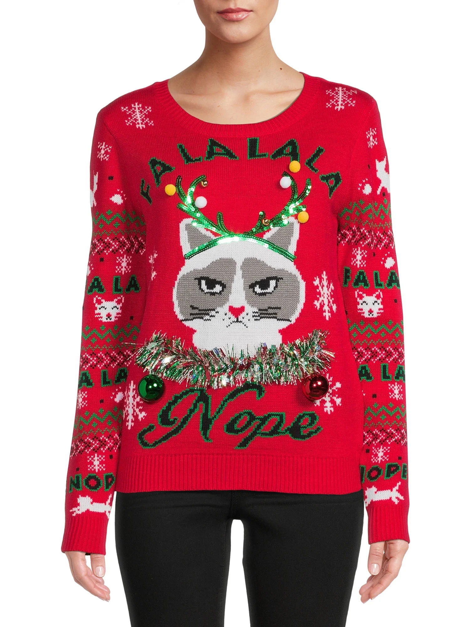 No Boundaries Juniors’ Christmas Sweater | Walmart (US)