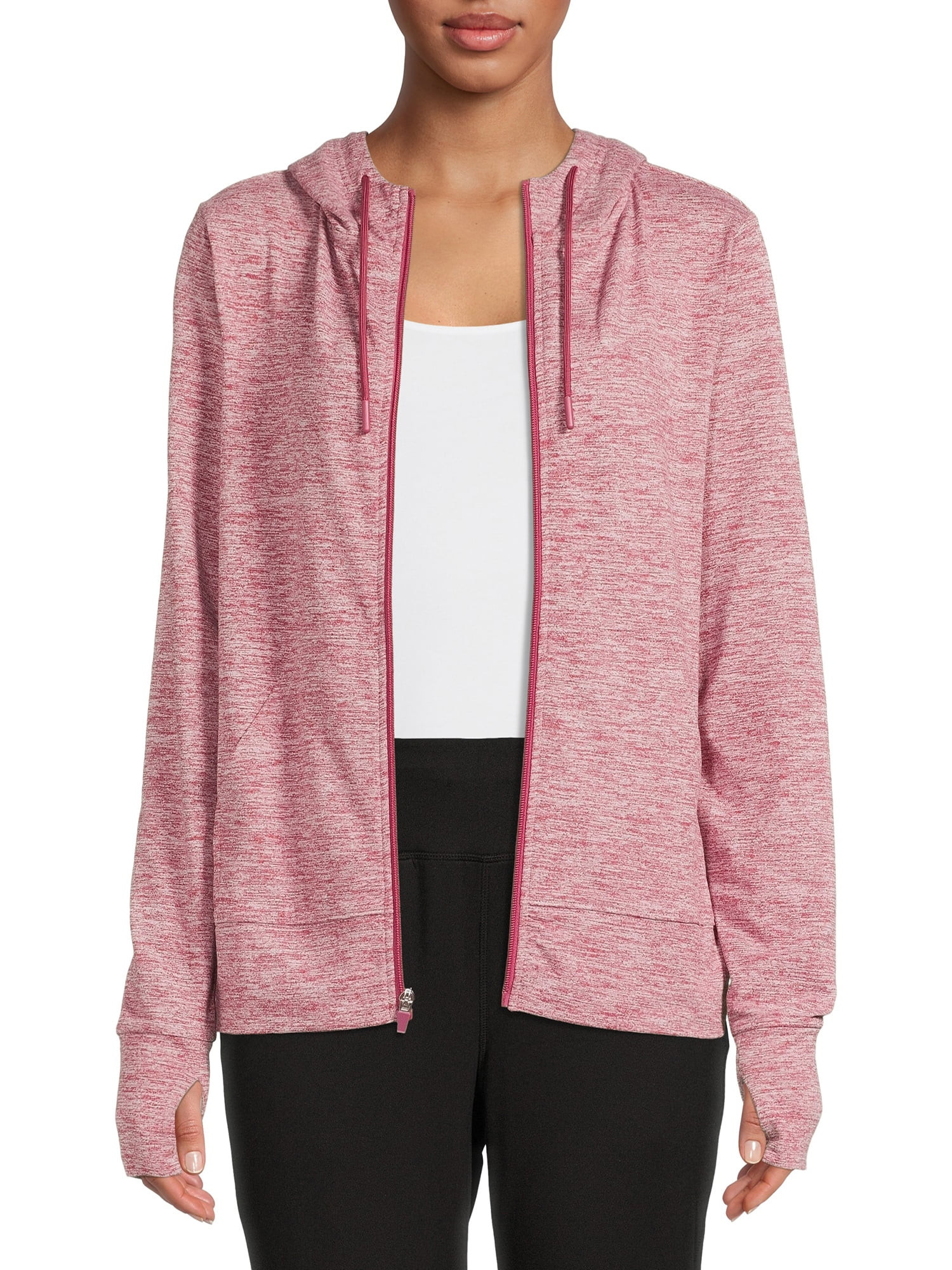 Athletic Works Women's Super Soft Lightweight Zip Up Hoodie Jacket | Walmart (US)