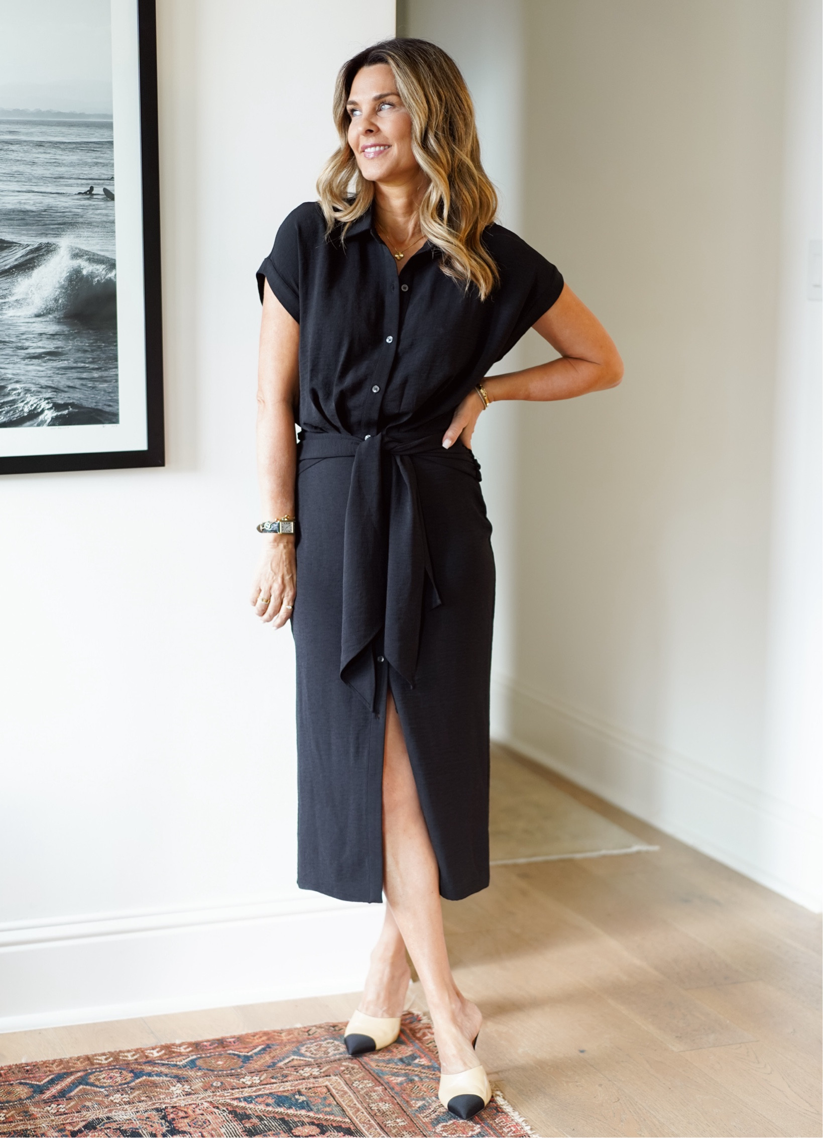 Brochu Walker Silk Dress Brochu Walker Women's The Kate Belted Vegan  Leather Dress