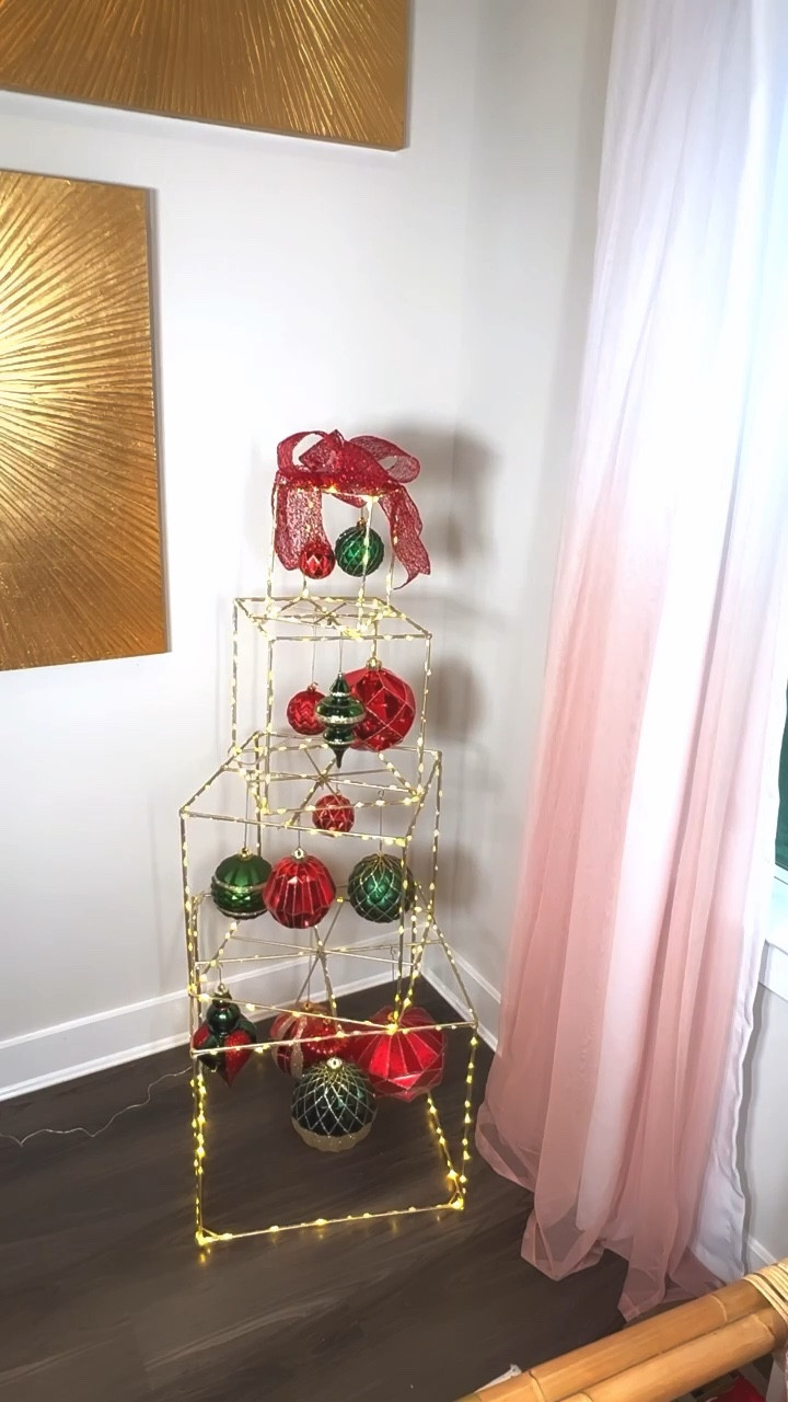 How gorgeous is this STACKED GIFTBOX DÉCOR. 

#LTKhome #LTKSeasonal #LTKHoliday