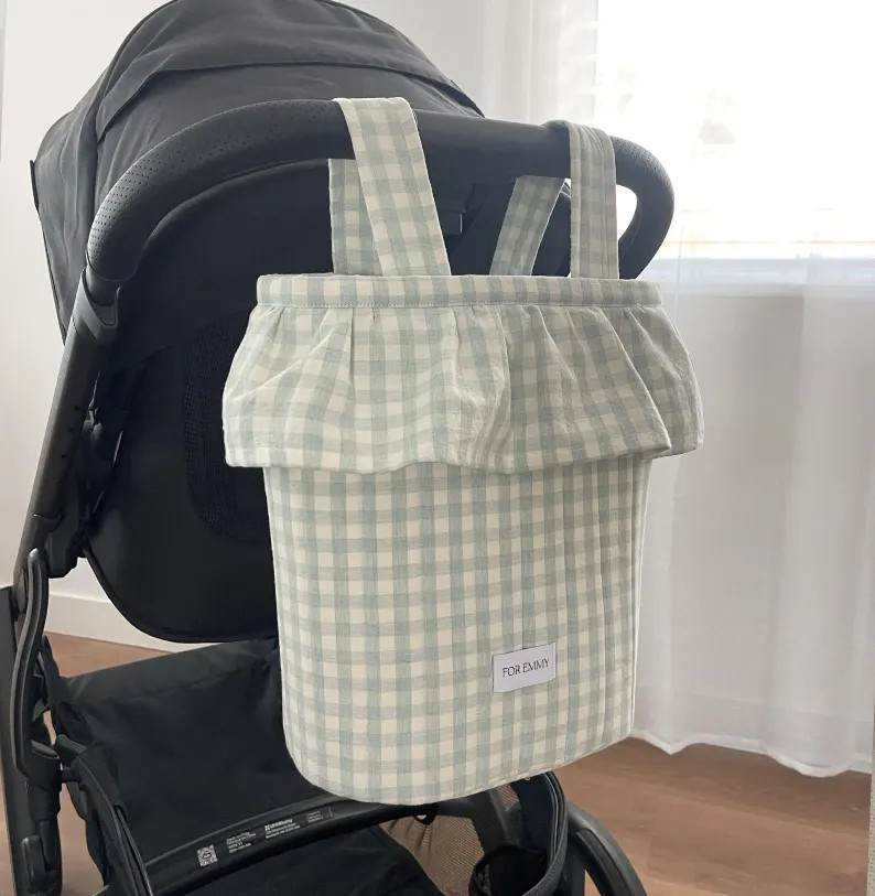 Handmade Stroller Bag | Stroller Basket with Drawstring Top | Stylish and Functional Baby Accesso... | Etsy (Global)