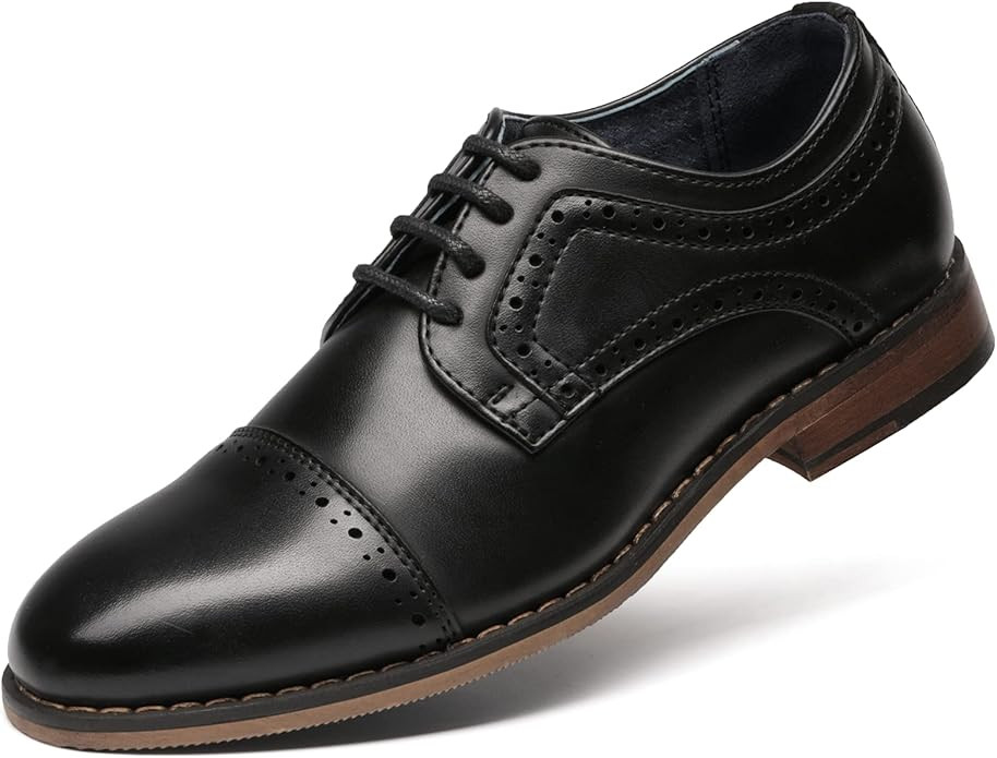Bruno Marc Boy's Prince-K1 Classic Oxfords Dress Shoes | Amazon (US)