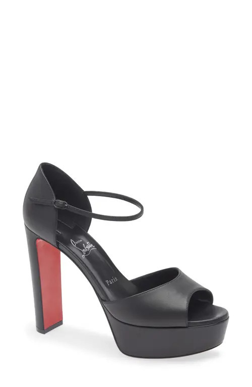 Christian Louboutin Sandaloo Platform Sandal in Black at Nordstrom, Size 10Us | Nordstrom