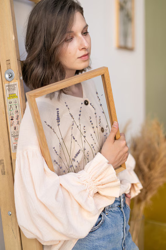 Pressed Lavender Art, Pressed Flower Frame by MyBotanica | Etsy (US)