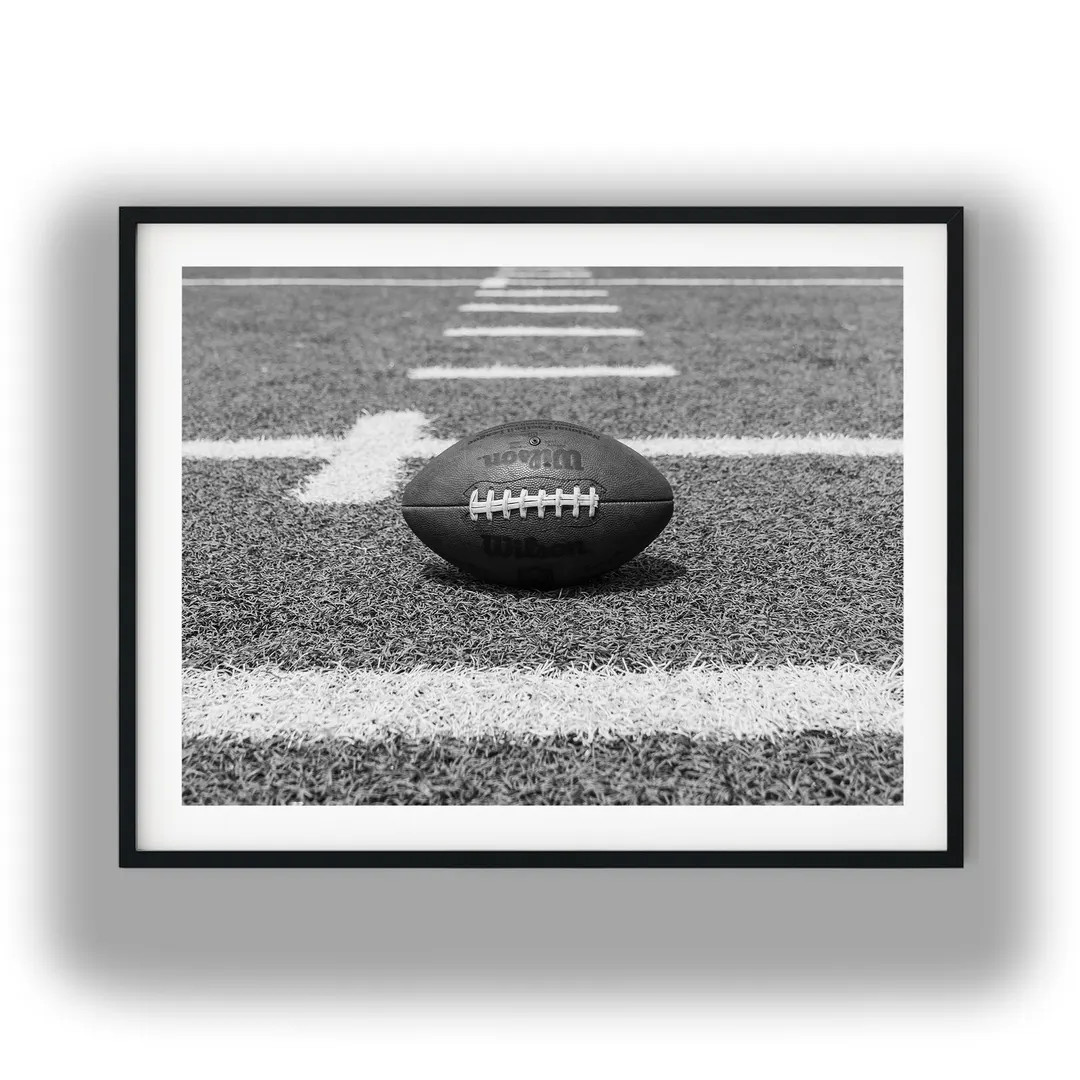 Black And White Photo Instant Digital Download Wall Art Print American Football Image | Etsy (US)
