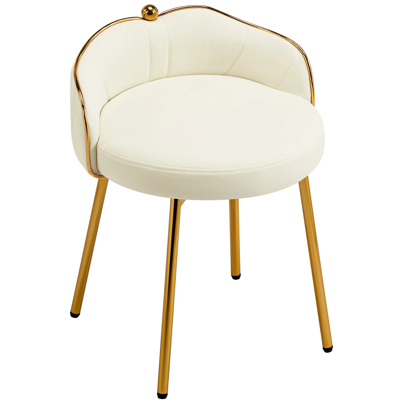 Vanity Chair with Low Back Accent Stool Makeup Chair for Bedroom Bathroom and Living Room | Wayfair North America