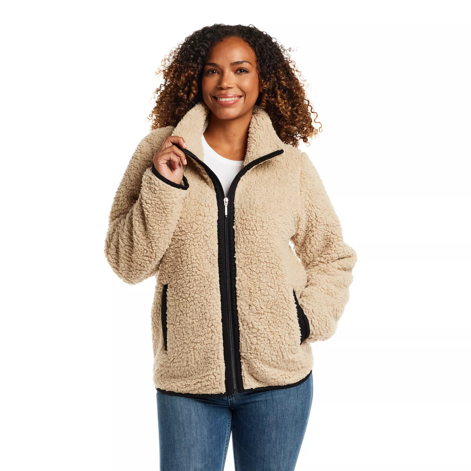 Women's Weathercast Zipper Front Bonded Fleece Jacket | Kohl's