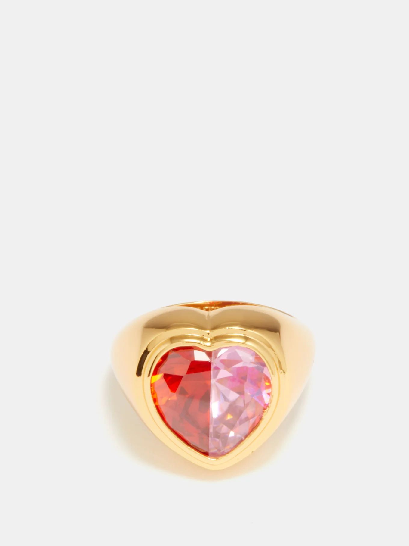 Crystal-heart gold-plated ring | Timeless Pearly | Matches (US)