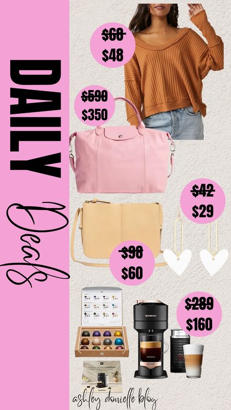 Daily deals!

Overnight bag, tote bag, purse, sweater, top, heart earrings, Nespresso, espresso maker  

#LTKsalealert #LTKstyletip #LTKSeasonal