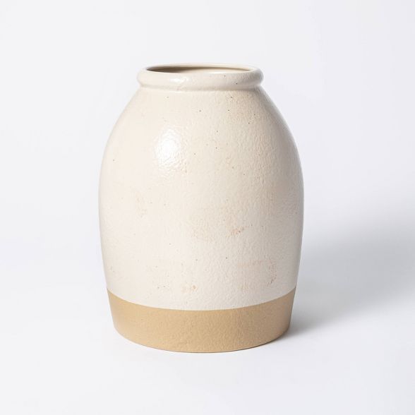 11&#34; x 8&#34; Crock Stoneware Vase Beige - Threshold&#8482; designed with Studio McGee | Target