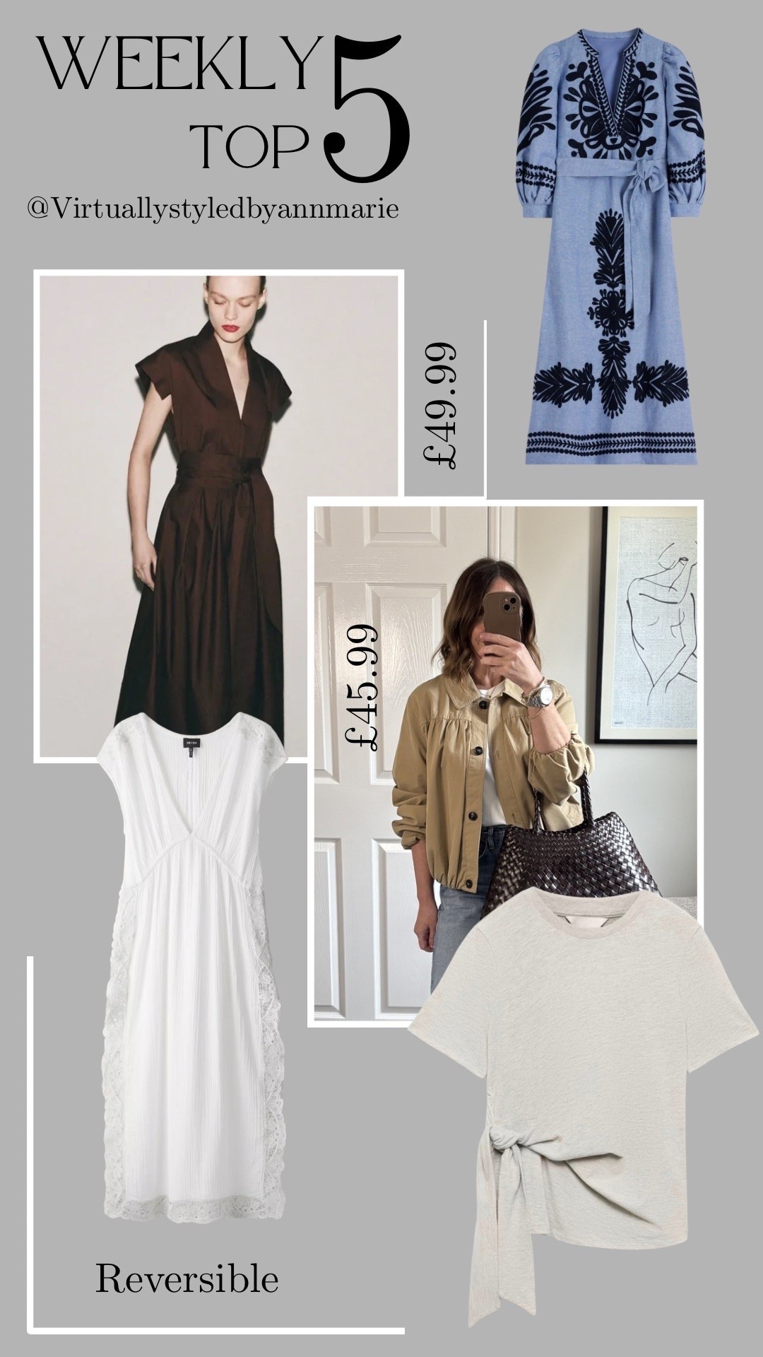 Weekly top 5 
Brown poplin dress, camel cropped jacket, grey tie t-shirt & two dresses from the greek capsule wardrobe

#LTKsummer #LTKdresses #LTKover50style
