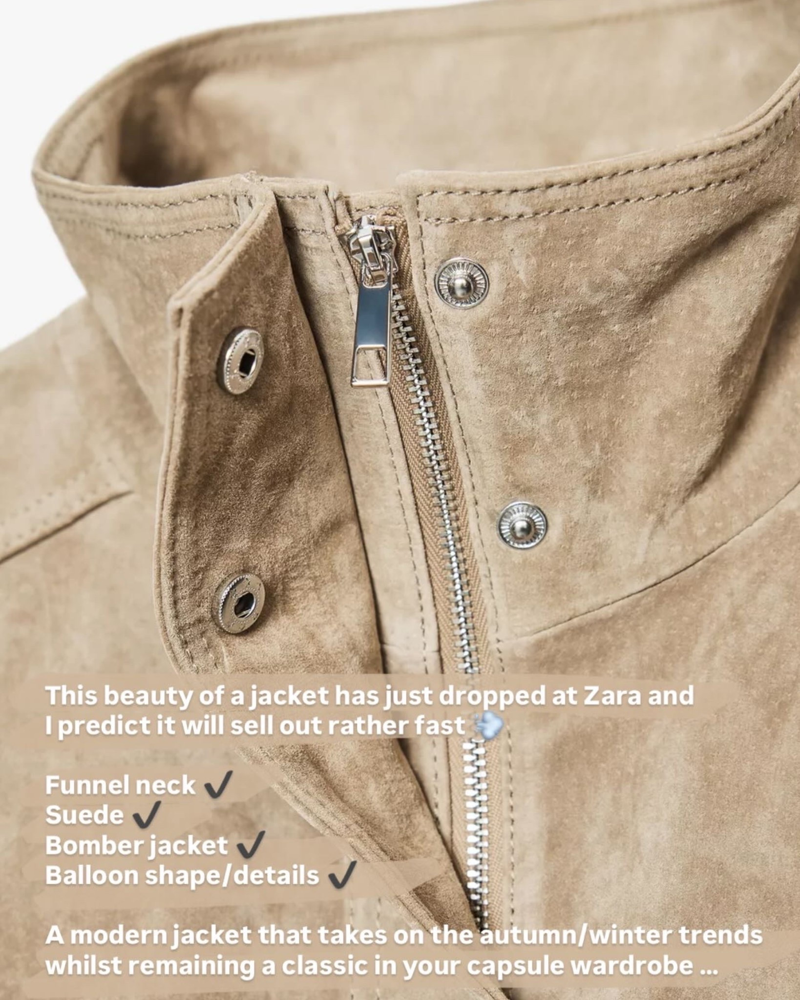 Zara jacket - suede jacket - funnel neck jacket - bomber jacket - autumn jacket - autumn trends - capsule wardrobe 

#LTKuk #LTKsummer #LTKautumn
