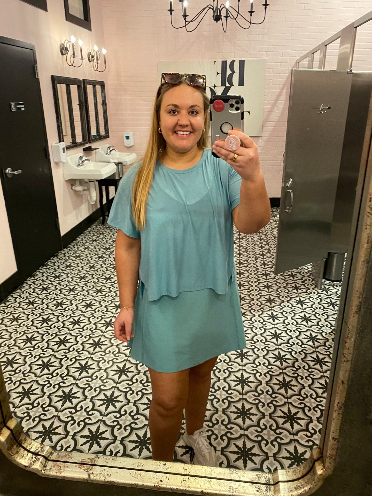 Athletic dress, old navy style, old navy outfit, sneakers, weekend style, farmers market, weekend outfit, travel style, walking, tennis, pickleball, new balance 327, Athleisure, summer style, summer outfit, coffee run, breakfast outfit, errands, midsize

#LTKFindsUnder50 #LTKTravel #LTKActive