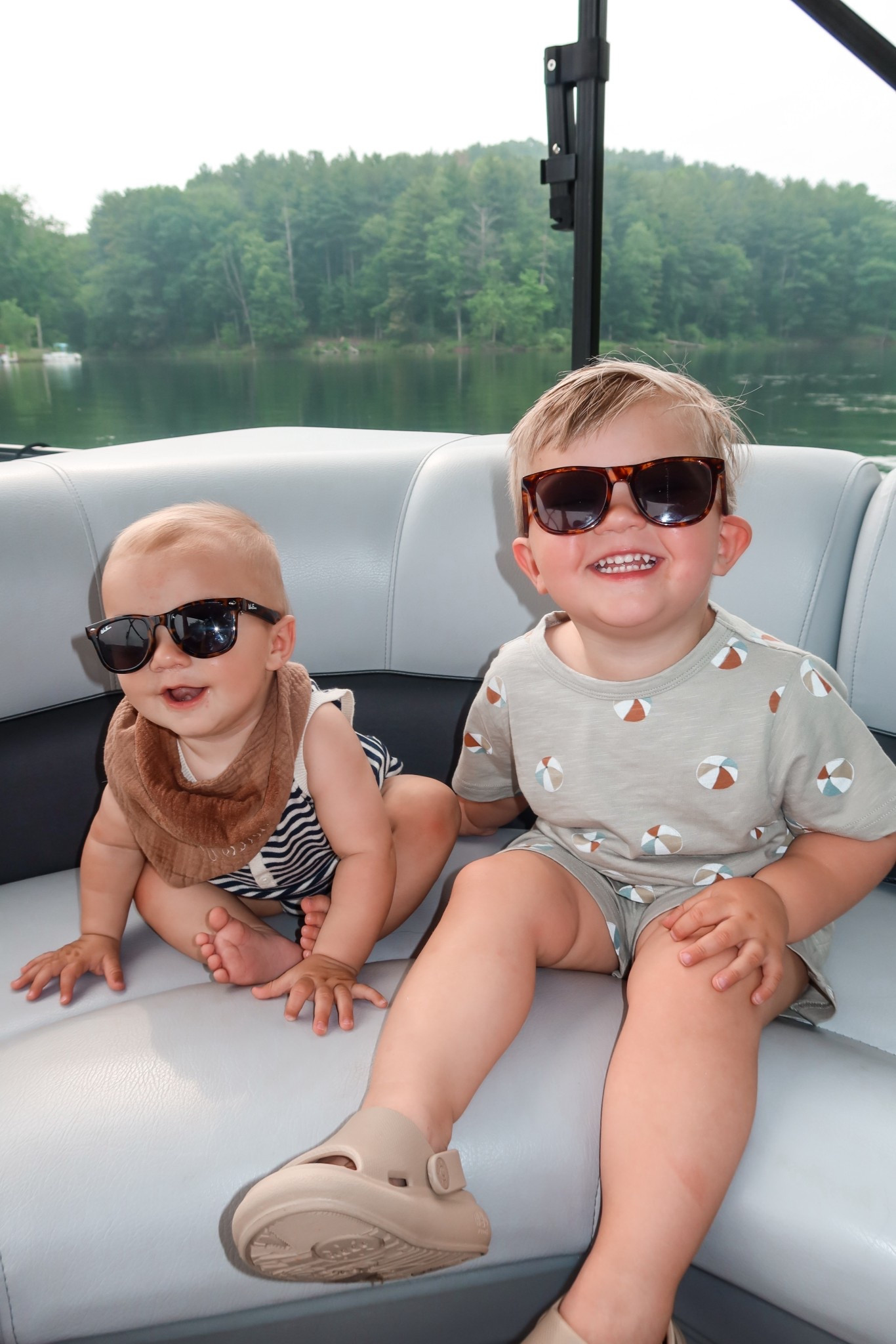 Baby boy and toddler boy summer outfit inspo! Baby and toddler sunglasses. Boat day! 

#LTKFamily #LTKBaby #LTKKids