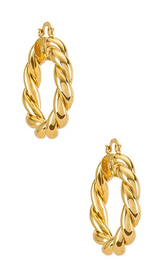 Nia Hoop in Gold | Revolve Clothing (Global)