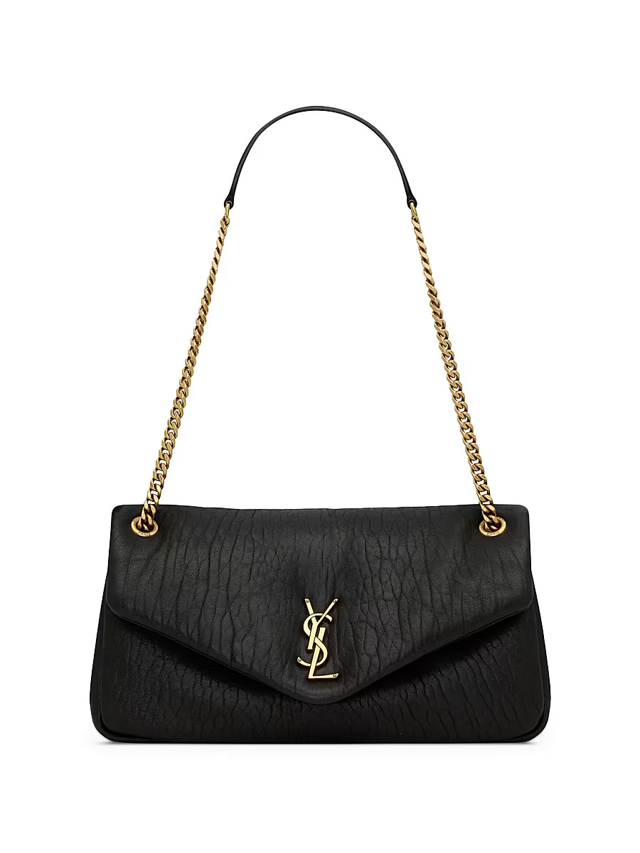 Women's Calypso Medium Shoulder Bag in Grained Lambskin - Black | Saks Fifth Avenue