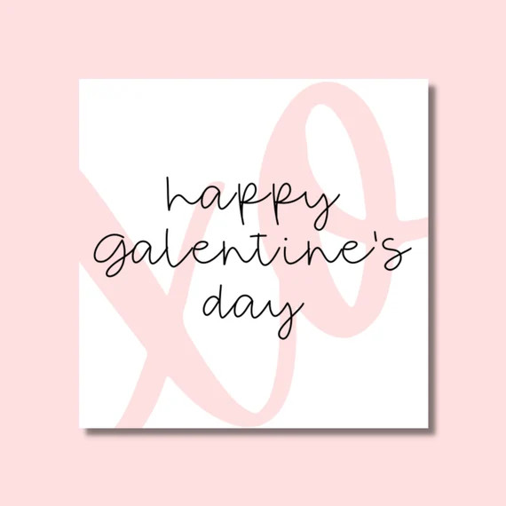 Printable 2" Square Galentine's Day Tag - Galentine's Day - Happy Galentine's Day - Printable Coo... | Etsy (US)