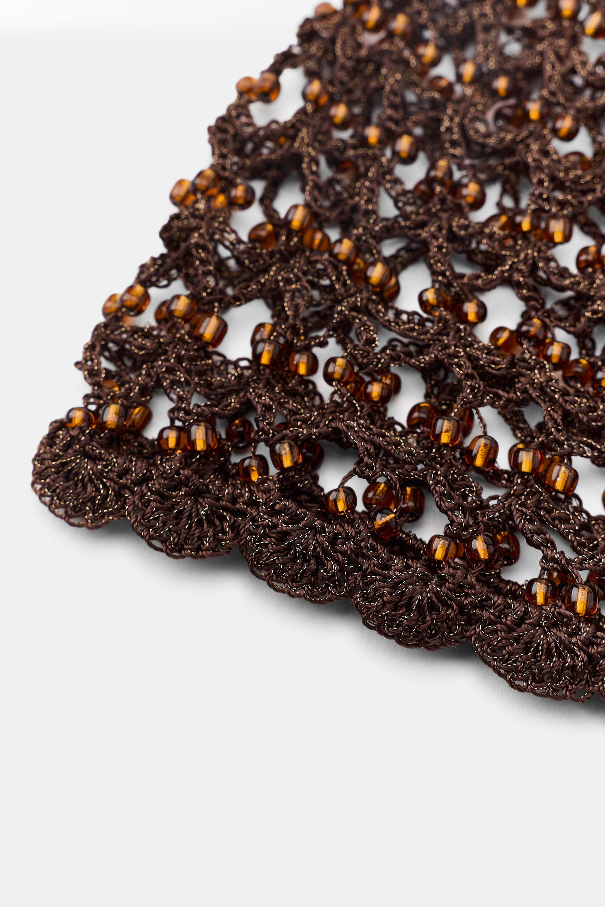 CROCHET BEADED SKULLCAP | Zara US