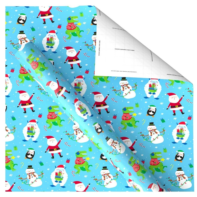Multicolor Christmas Characters Wrapping Paper, 30 sq ft, by Holiday Time | Walmart (US)