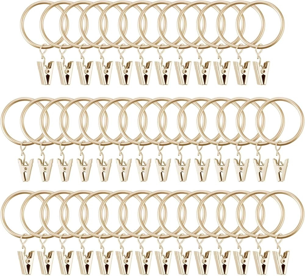 Fivebop 40 Pack Rings Curtain Clips Rustproof Metal Window Drapery Clip Vintage Heavy Duty Eyelet... | Amazon (US)