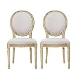 Christopher Knight Home Phinnaeus Beige Fabric Dining Chair (Set of 2), 2-Pcs Set | Amazon (US)