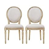 Amazon.com - Christopher Knight Home Phinnaeus Fabric Dining Chairs, 2-Pcs Set, Light Grey - Chai... | Amazon (US)