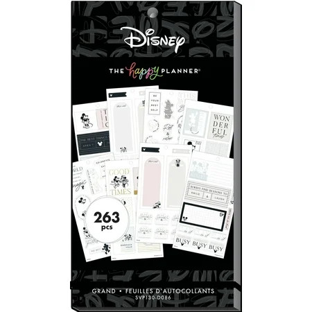 The Happy Planner Disney© Modern Mickey Mouse & Minnie Mouse Value Pack Stickers - Big 263pcs | Walmart (US)