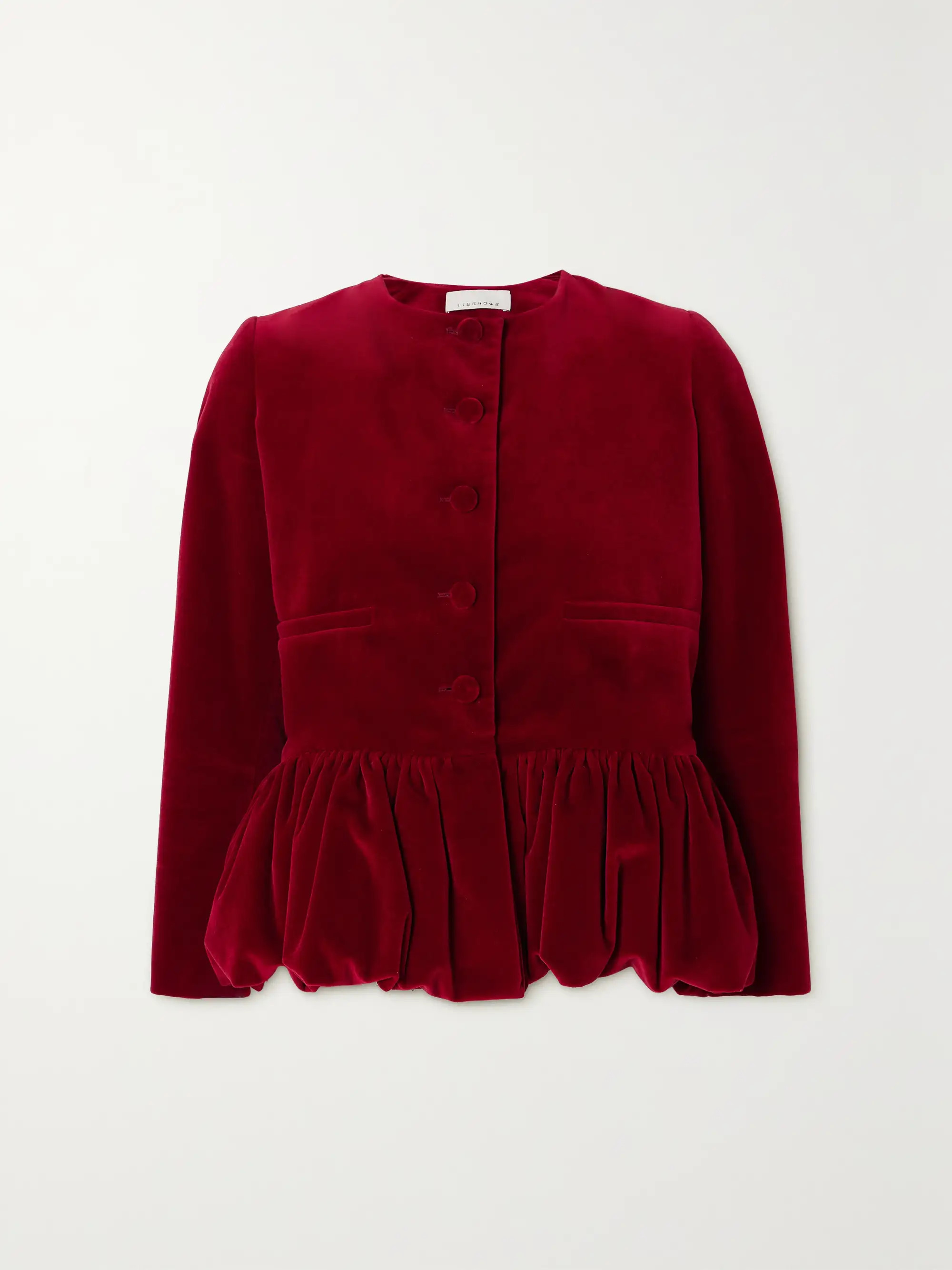 + NET SUSTAIN velvet peplum jacket | NET-A-PORTER (UK & EU)